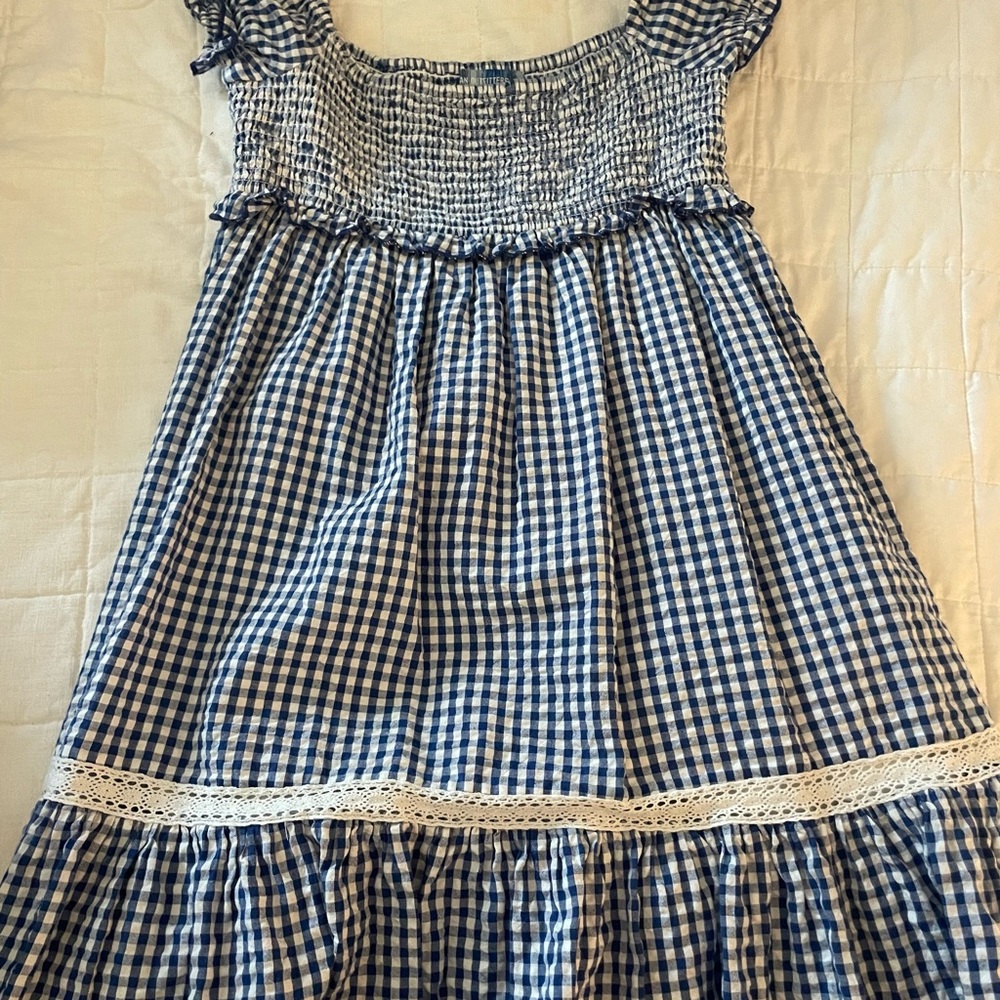 Urban Outfitters Blue and White Gingham Dress